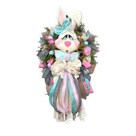 Easter Bunny Pendant Christmas Wreath Decoration Home Door Hanging