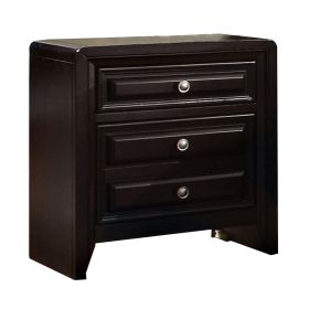 Yorkville Transitional Nightstand, Espresso Finish