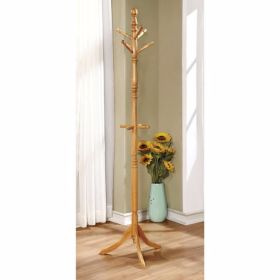 Putnam Transitional Style Coat Rack , Natural Wood