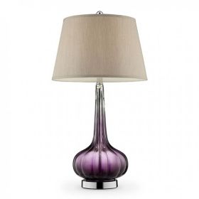 FAY Contemporary  Berry Glass Table Lamp, Purple