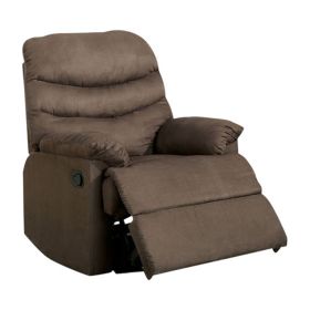 Plesant Valley Transitional Recliner Chair With Microfiber, Light Brown