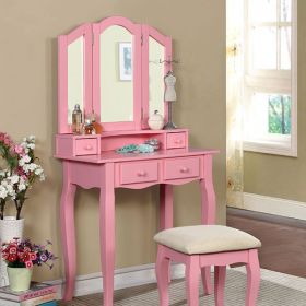 JANELLE Transitional Vanity, Pink