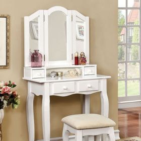 JANELLE Transitional Vanity, White