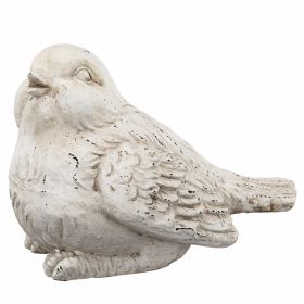 Old Age Look Bird Figurine In Distressed Finish