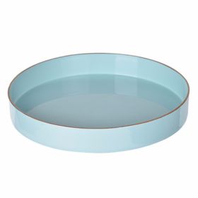 Beautiful Mimosa Round Tray, Turquoise