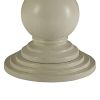 Wooden Accent Table with Pedestal Base, Antique White