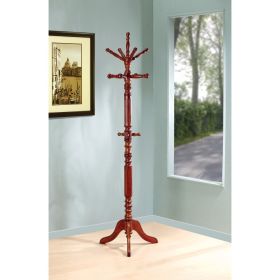 Traditional Wooden Coat Rack With Spining Top, Brown