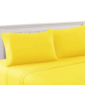 Bezons 4 Piece Queen Size Microfiber Sheet Set The Urban Port, Yellow