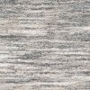 Zeni 5 x 7 Modern Area Rug, Smokey Lined Design, Soft Fabric, Ivory, Beige