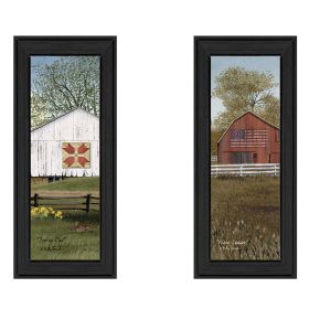 Trendy Decor 4U "Country Bams" Framed Wall Art; Modern Home Decor Framed Print for Living Room; Bedroom & Farmhouse Wall Decoration by Billy Jacobs