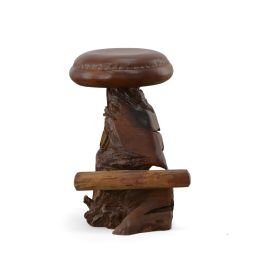 Old Growth Teak Root Counter Stool (Color: brown)