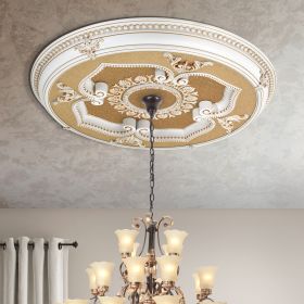 White Cherub Ceiling Medallion (Color: Multi-Colored)