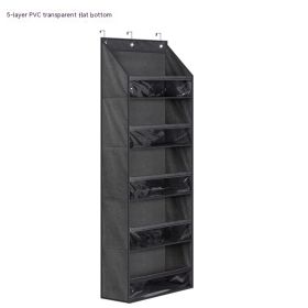 Wall-mounted Sundries Storage Rack (Option: 5 Layers Black 1 Pack)