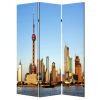 Brar 71 Inch 3 Panel Canvas Screen, Great Wall of China Print, Multicolor