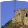 Brar 71 Inch 3 Panel Canvas Screen, Great Wall of China Print, Multicolor