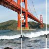 Brar 71 Inch 3 Panel Canvas Screen, San Francisco, Golden Gate Bridge