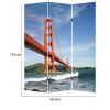 Brar 71 Inch 3 Panel Canvas Screen, San Francisco, Golden Gate Bridge