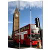 Brar 71 Inch 3 Panel Canvas Screen, Big Ben, London Cityscape, Red, Brown