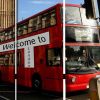 Brar 71 Inch 3 Panel Canvas Screen, Big Ben, London Cityscape, Red, Brown