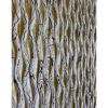 72 Inch 3 Panel Screen, Wood 3D Wavy Pattern, Distressed Gray, Black, Brown