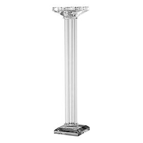 17 Inch Tall Pillar Candle Holder, Glass, Classic Clean Lined Finish, Clear (Color: Clear)