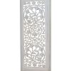 Handcrafted Wooden 4 Panel Room Divider Screen Featuring Lotus Pattern Reversible