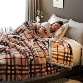 Winter Plush And Thick Warm Blanket (Option: Dream As Horse Coffee-150cmx200cm)