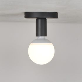 Bulb Ceiling Light Creative Simple Balcony Porch Aisle (Option: Black-without light source)