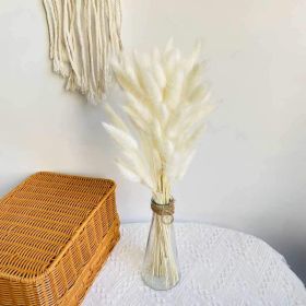 Dried Flowers Pampas Grass Mixed Bunny Rabbit Tail Lagurus Bouquet Wedding Christmas Decoration Natural Reed Flower Home Decora (Color: white rabbit tail)