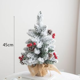 Christmas Tree Table Top Ornaments Flocking Snow Spray High-Grade Christmas Tree 45/60Cm (size: 45)